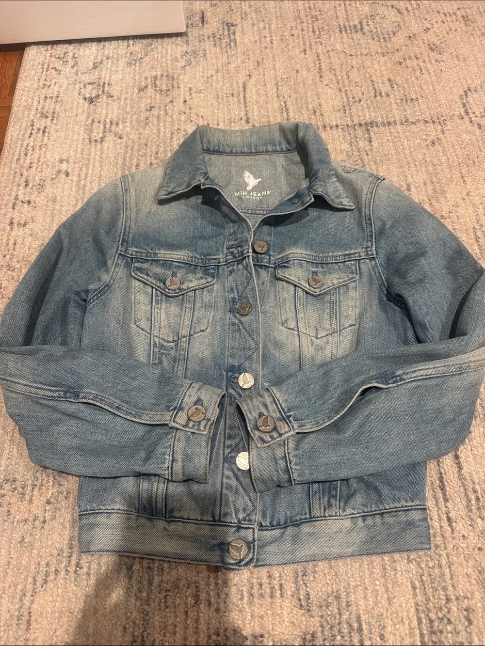 Kids Light Wash Denim Jacket by M1I Jeans